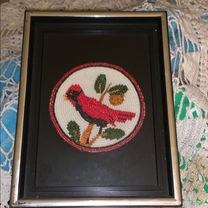 Wall Art - ESTATE FIND Beaded Cardinal (c) 1986 6 1/2 x 9 Wall Art - ESTATE FIND Beaded Cardinal (c) 1986 6 1/2 x 9